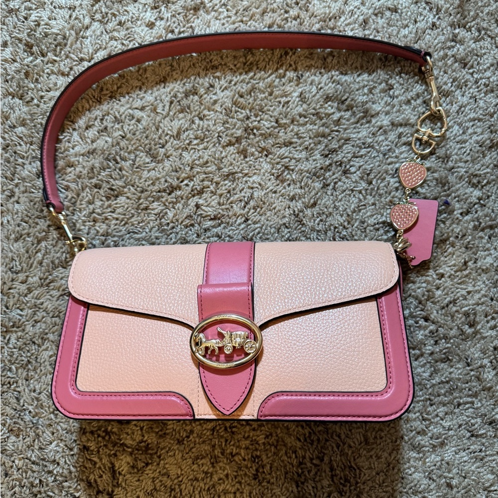 Coach Georgie Shoulder Bag in Blush/Taffy